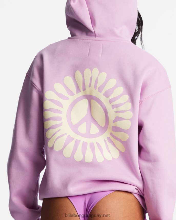 paz fuera sudadera con capucha mujer sueño lila DR68442157 Billabong