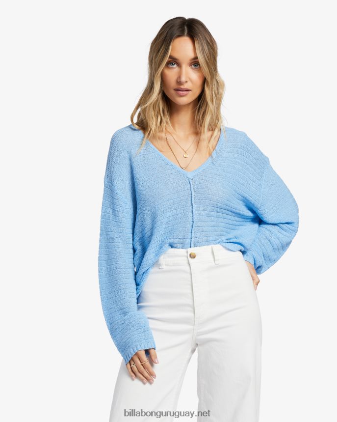 suéter de todos los días mujer aturdimiento azul DR68441847 Billabong