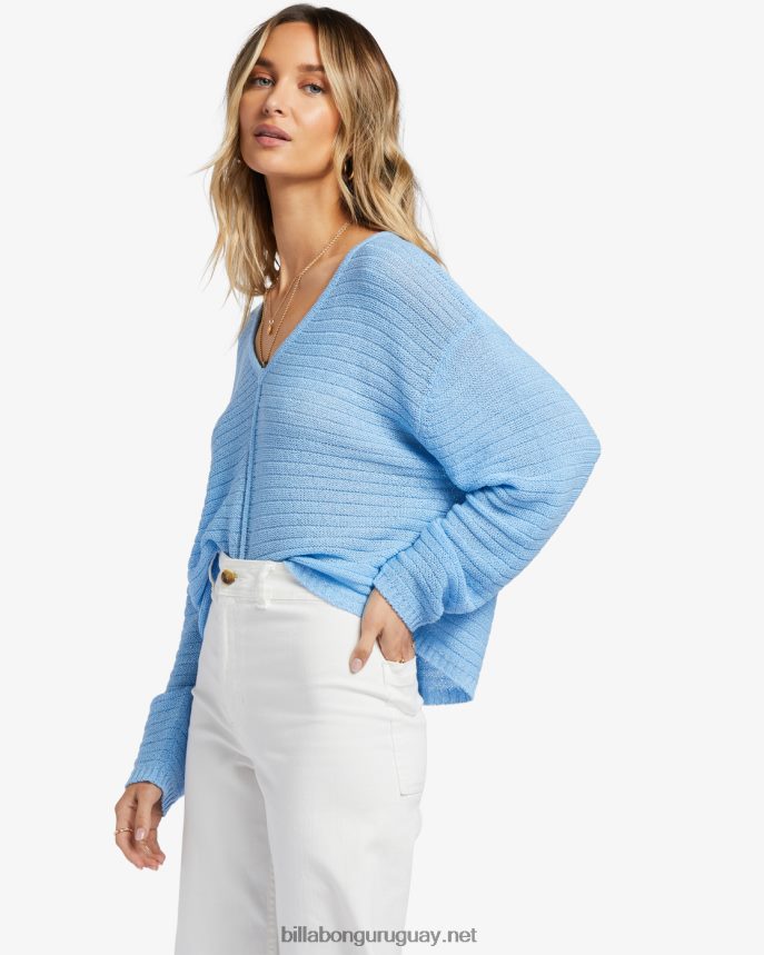 suéter de todos los días mujer aturdimiento azul DR68441847 Billabong