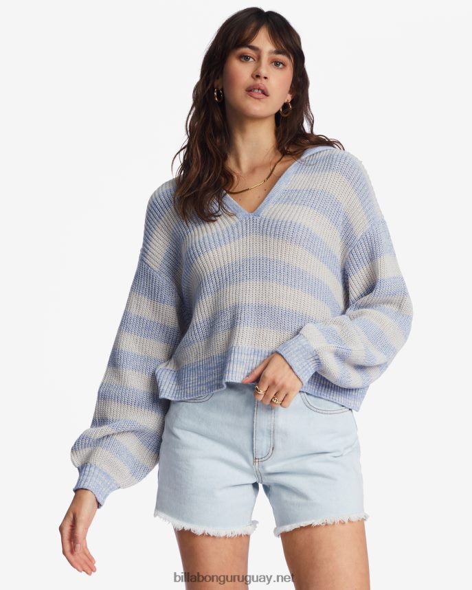suéter mas amor con cuello en v y capucha mujer buenas mareas DR68442156 Billabong