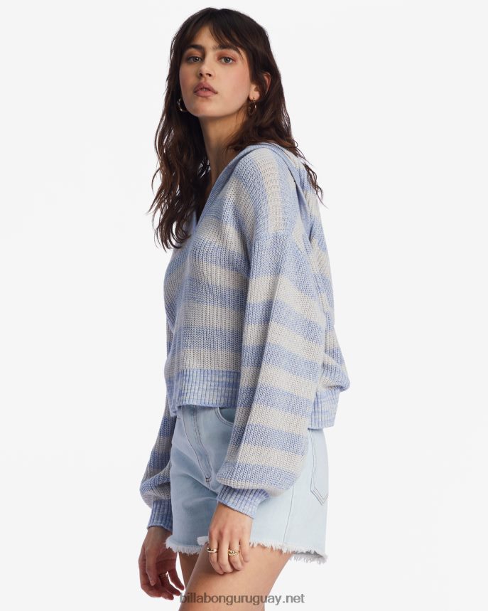 suéter mas amor con cuello en v y capucha mujer buenas mareas DR68442156 Billabong