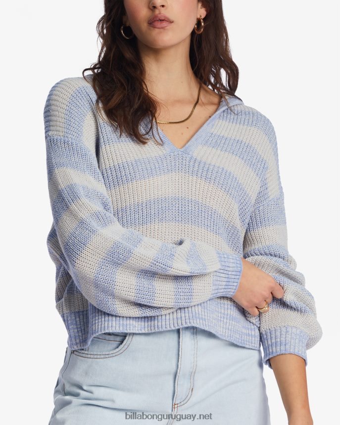 suéter mas amor con cuello en v y capucha mujer buenas mareas DR68442156 Billabong