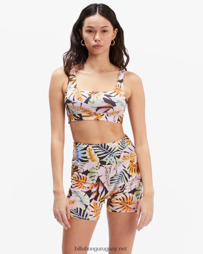 sujetador deportivo Paradise Tank mujer guijarro negro DR68442380 Billabong