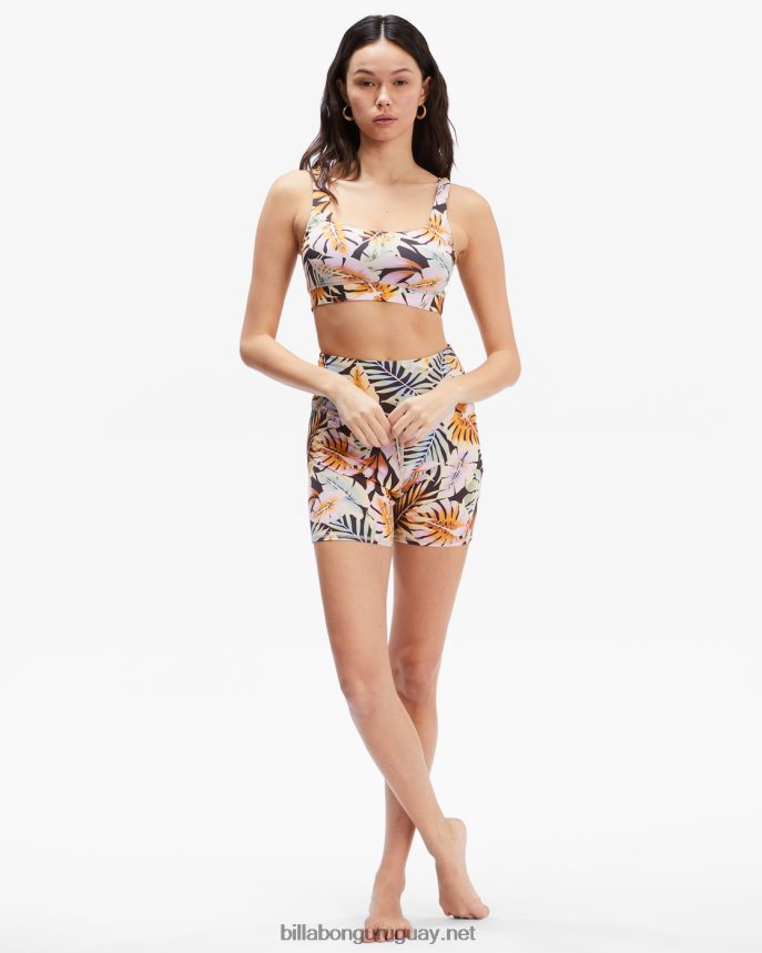 sujetador deportivo Paradise Tank mujer guijarro negro DR68442380 Billabong