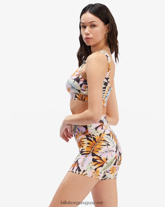 sujetador deportivo Paradise Tank mujer guijarro negro DR68442380 Billabong
