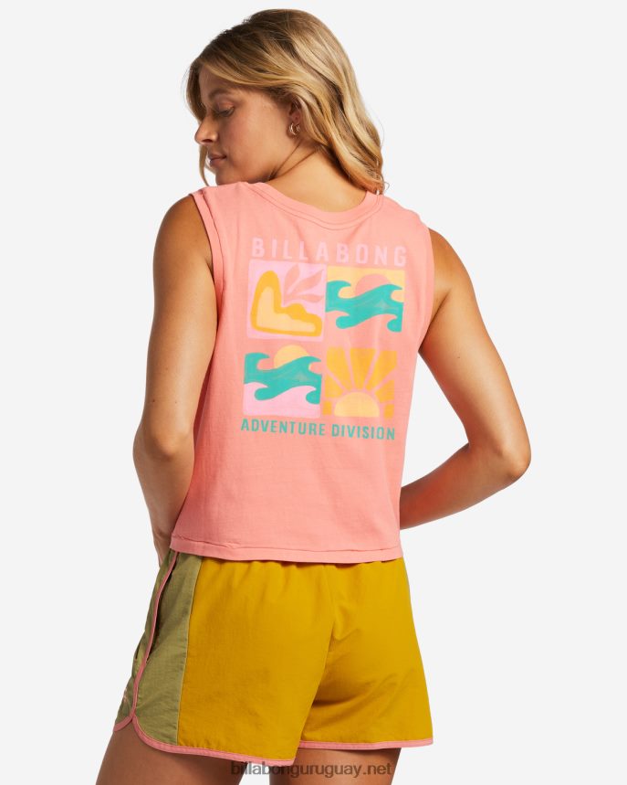 camiseta sin mangas a/div mujer coral dulce DR68441774 Billabong