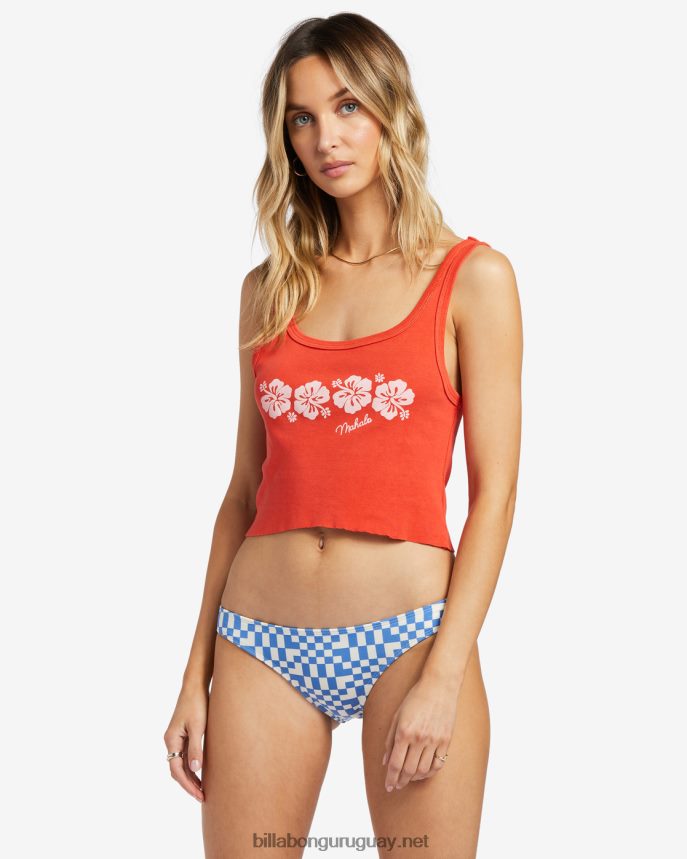 camiseta sin mangas amigo mahalo mujer aloha rojo DR68441915 Billabong