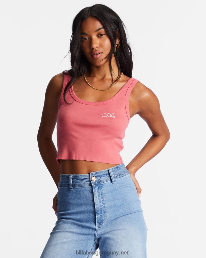 camiseta sin mangas corta sigue brillando mujer Rosa suave DR68442192 Billabong