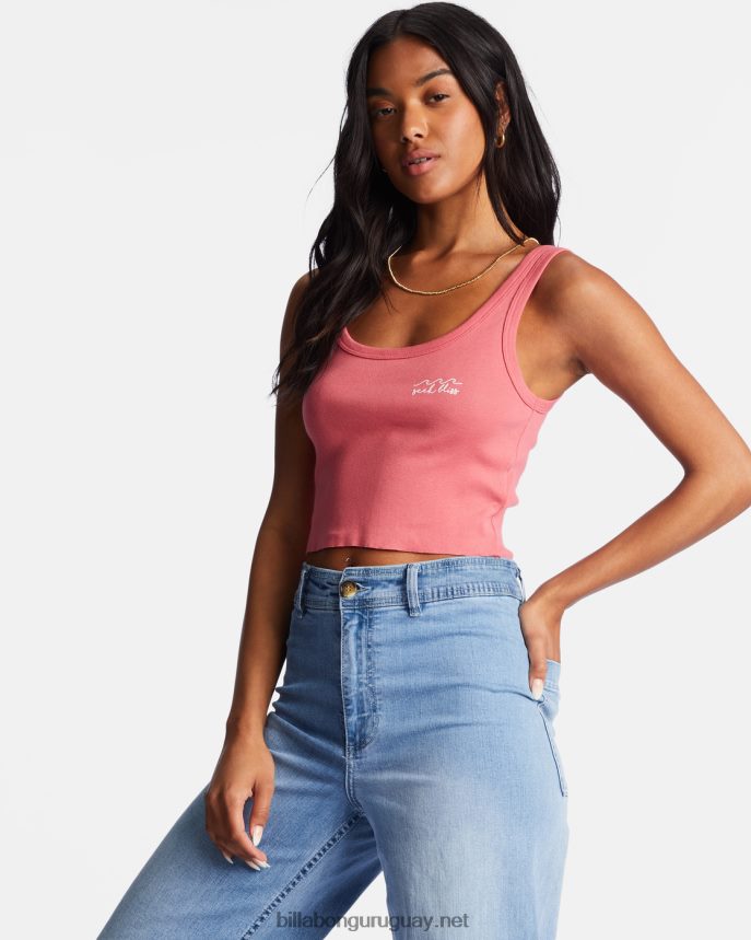 camiseta sin mangas corta sigue brillando mujer Rosa suave DR68442192 Billabong
