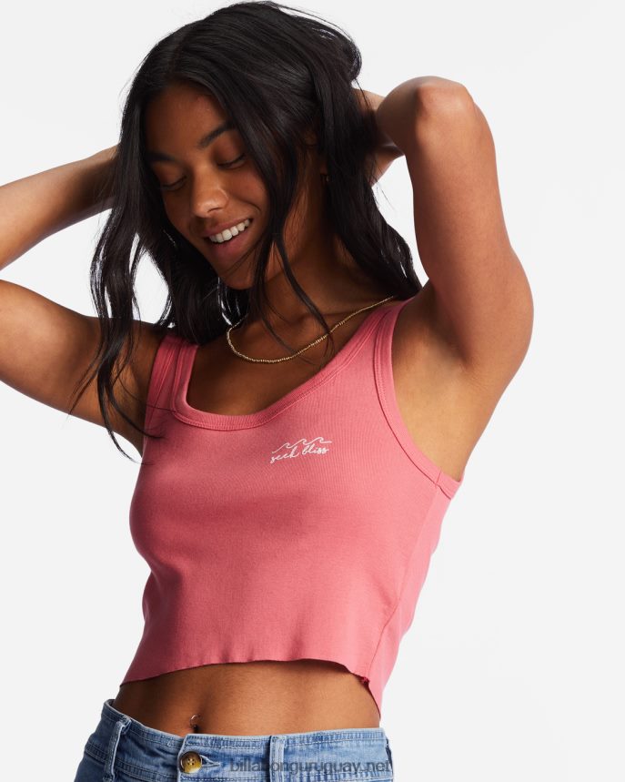 camiseta sin mangas corta sigue brillando mujer Rosa suave DR68442192 Billabong