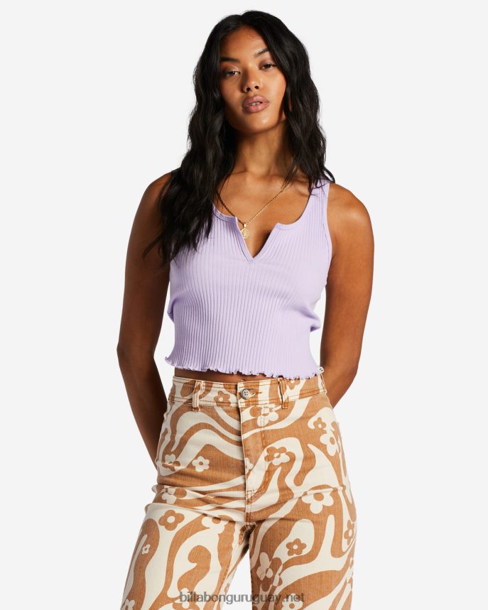 camiseta sin mangas de canalé mujer brisa lila DR68442032 Billabong