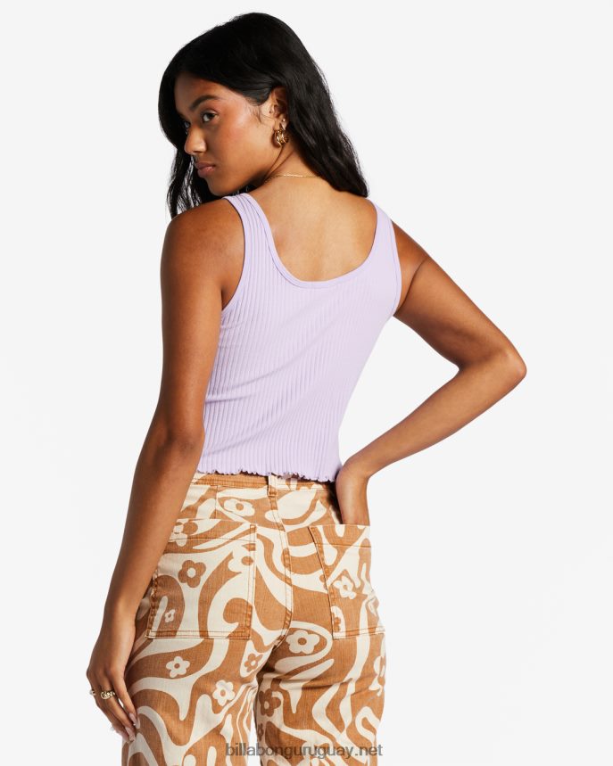 camiseta sin mangas de canalé mujer brisa lila DR68442032 Billabong