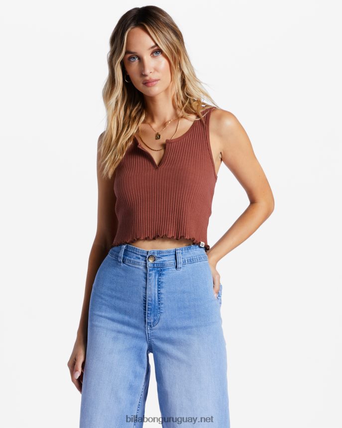 camiseta sin mangas de canalé mujer moca DR68442025 Billabong