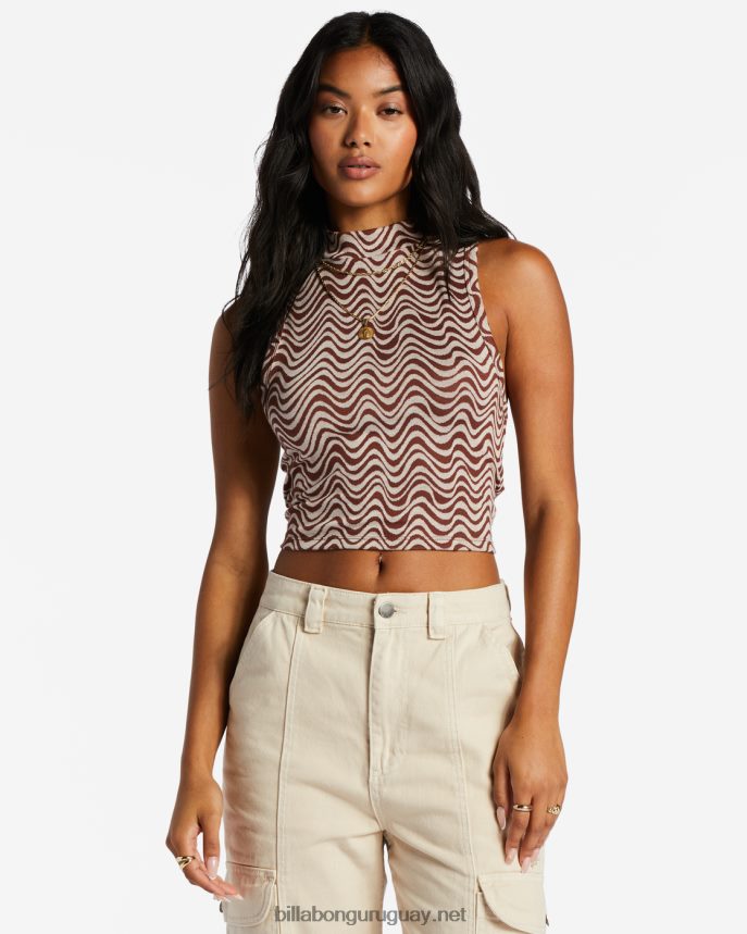 camiseta sin mangas de punto wavey babe mujer moca DR68442052 Billabong