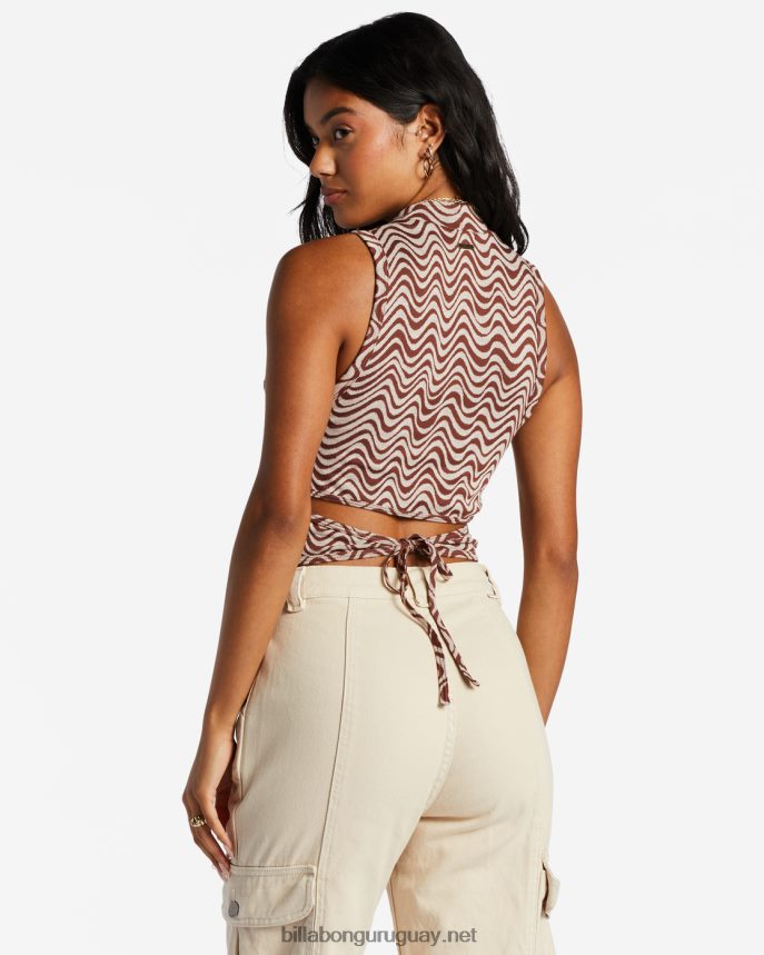 camiseta sin mangas de punto wavey babe mujer moca DR68442052 Billabong
