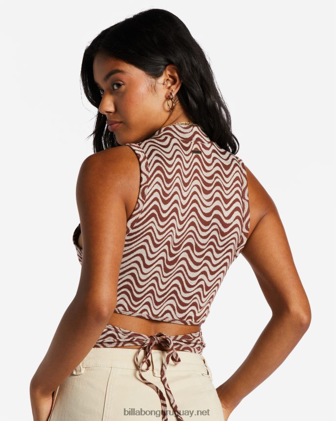 camiseta sin mangas de punto wavey babe mujer moca DR68442052 Billabong