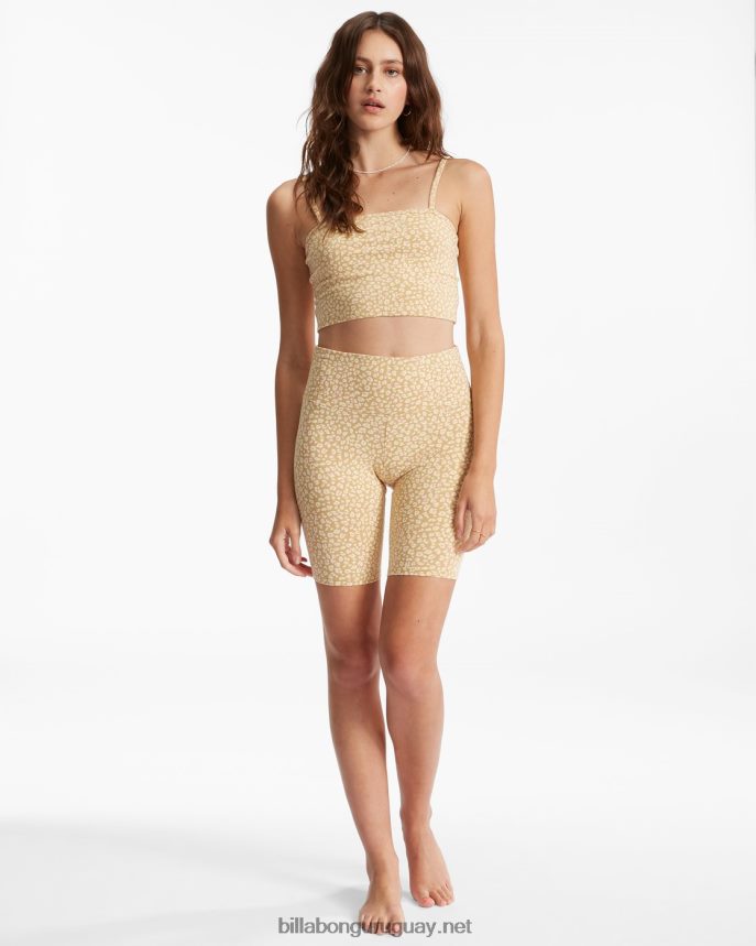 camiseta sin mangas de tirantes de punto Little Shores mujer luz puesta de sol de oro DR68442340 Billabong