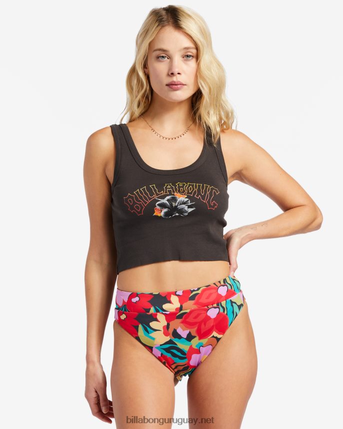 camiseta sin mangas kamea con arco de lava mujer apagado negro DR68441995 Billabong