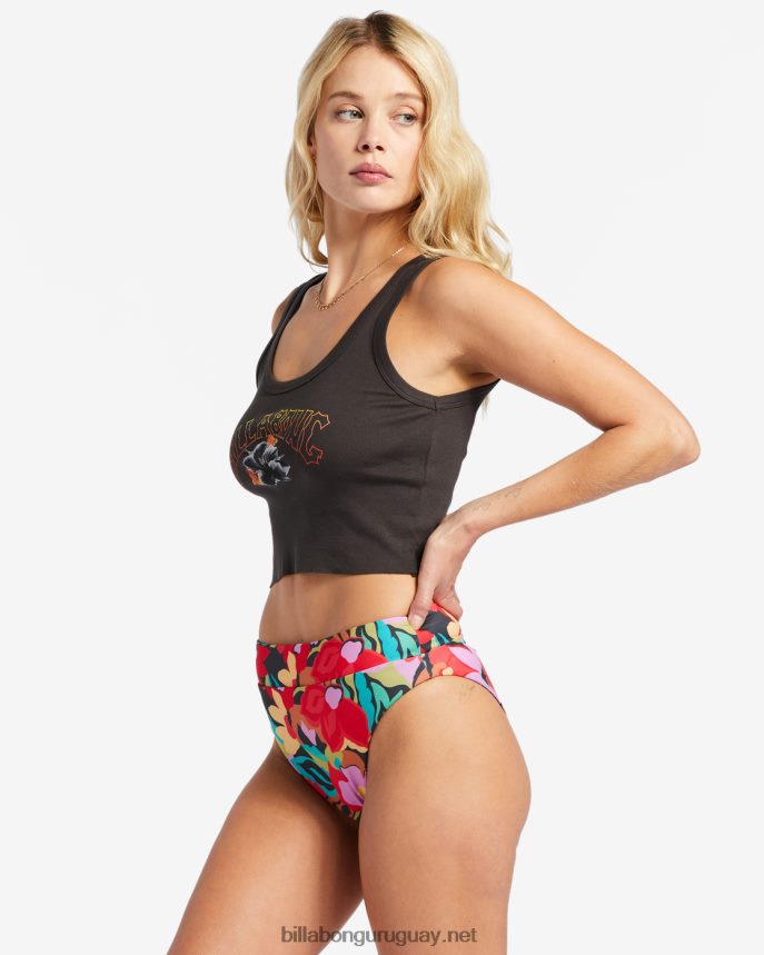 camiseta sin mangas kamea con arco de lava mujer apagado negro DR68441995 Billabong