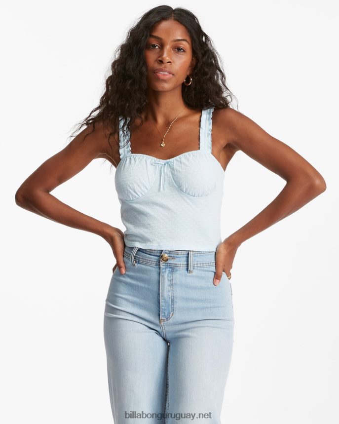 dulce camiseta sin mangas de punto de verano mujer cielo matutino DR68442246 Billabong