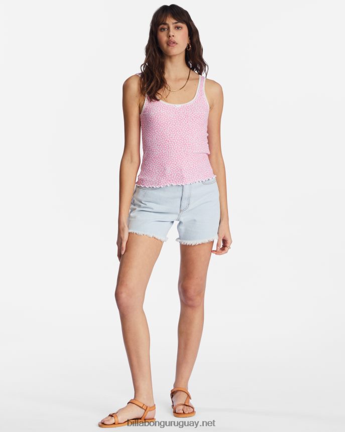 hasta el amanecer camiseta sin mangas mujer rosa feliz DR68442126 Billabong