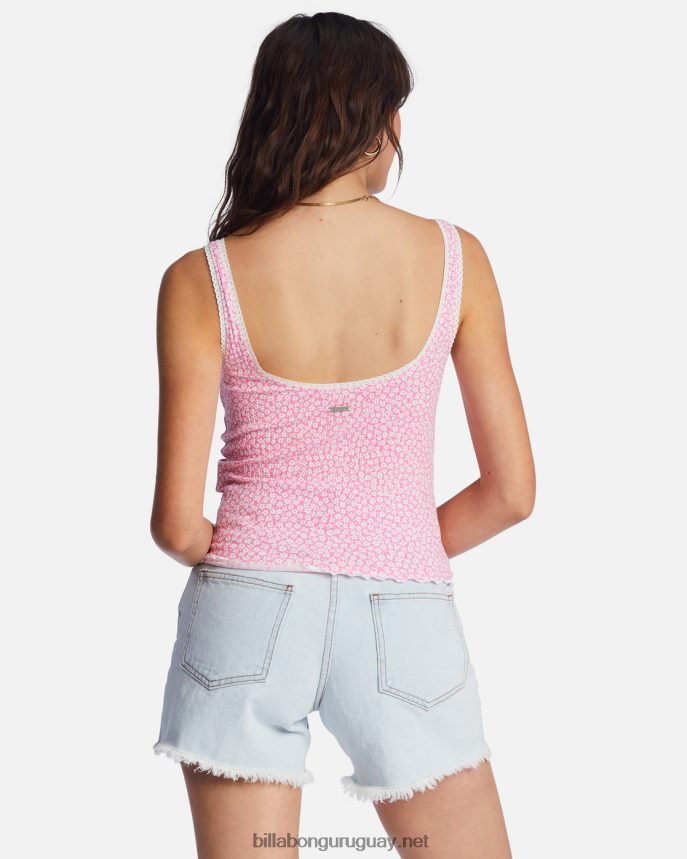 hasta el amanecer camiseta sin mangas mujer rosa feliz DR68442126 Billabong