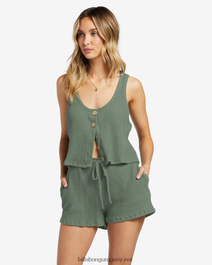 sigue adelante camiseta sin mangas mujer amor ejército DR68441914 Billabong