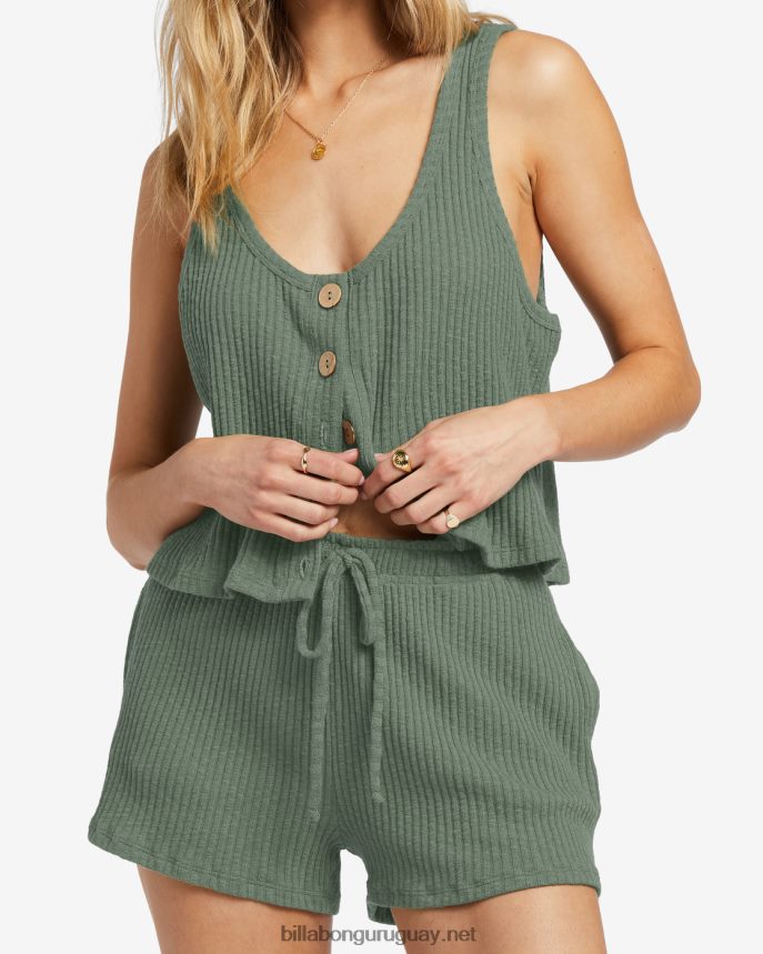 sigue adelante camiseta sin mangas mujer amor ejército DR68441914 Billabong
