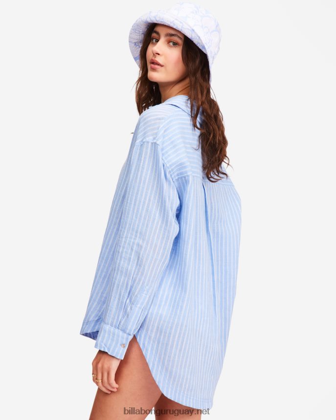 Bueno para ir con botones en la parte superior. mujer dulce azul DR68442312 Billabong