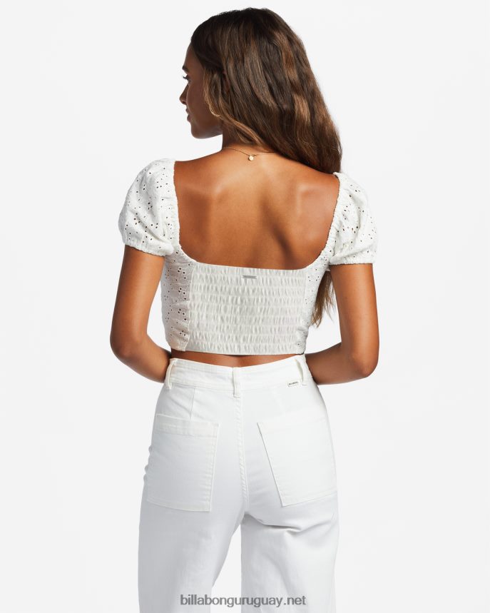 último beso top con mangas abullonadas mujer cristal de sal DR68441796 Billabong