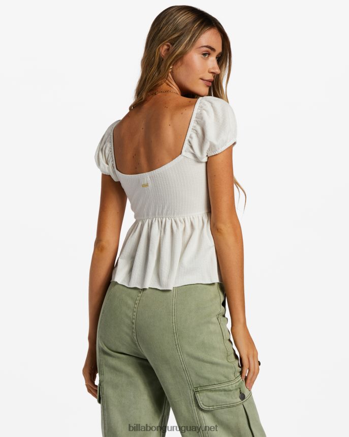 mi bella blusa con mangas abullonadas mujer cristal de sal DR68442033 Billabong