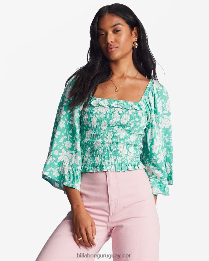 sé mi nena top con mangas acampanadas mujer hierba dulce DR68442173 Billabong