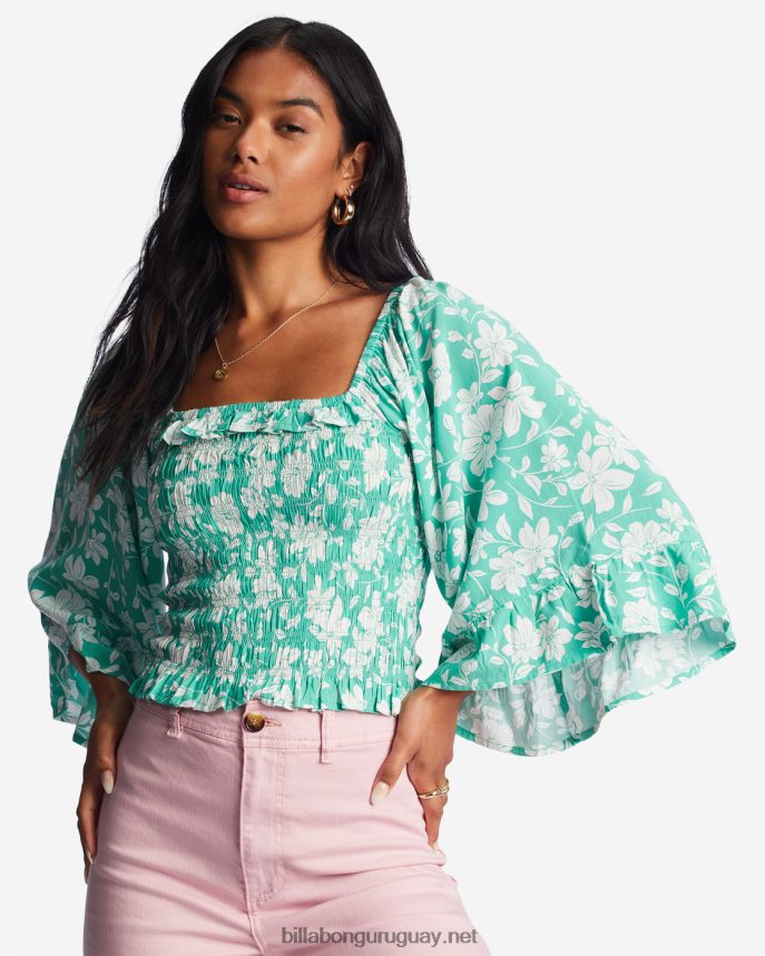 sé mi nena top con mangas acampanadas mujer hierba dulce DR68442173 Billabong