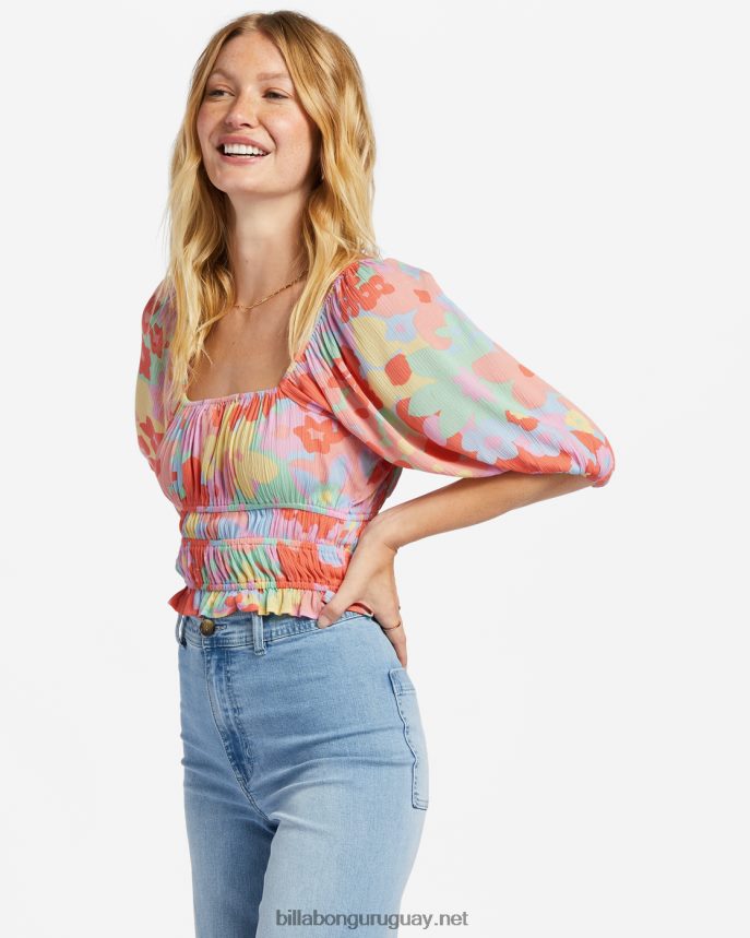 sigue soñando top corto mujer pastel de durazno DR68441861 Billabong