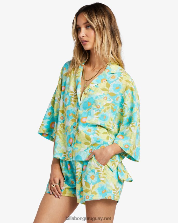 todo buen top con botones mujer ojos del océano DR68441802 Billabong