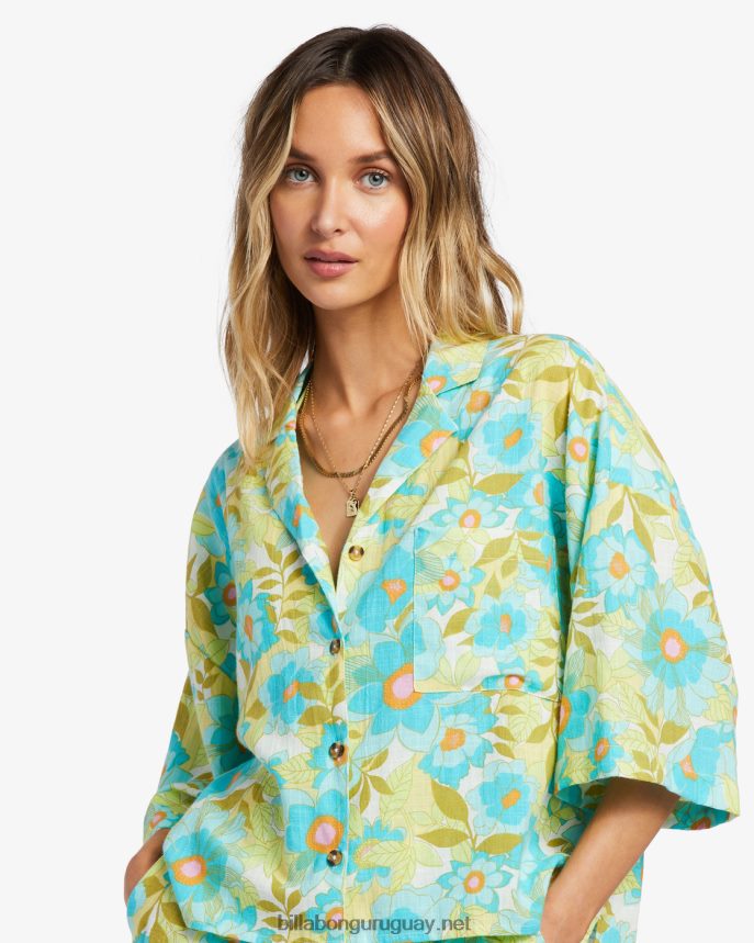 todo buen top con botones mujer ojos del océano DR68441802 Billabong