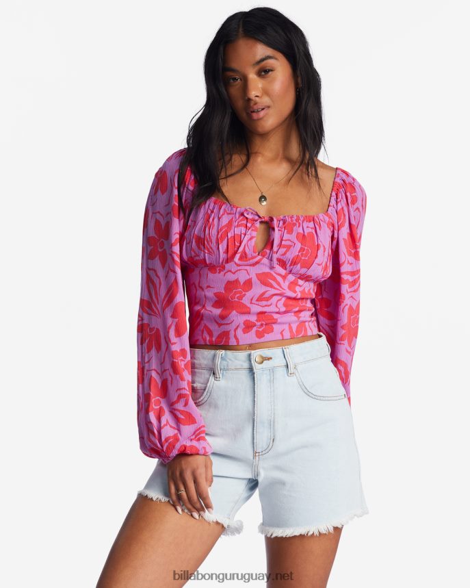 top corto en tu mente mujer orquídea brillante DR68442138 Billabong