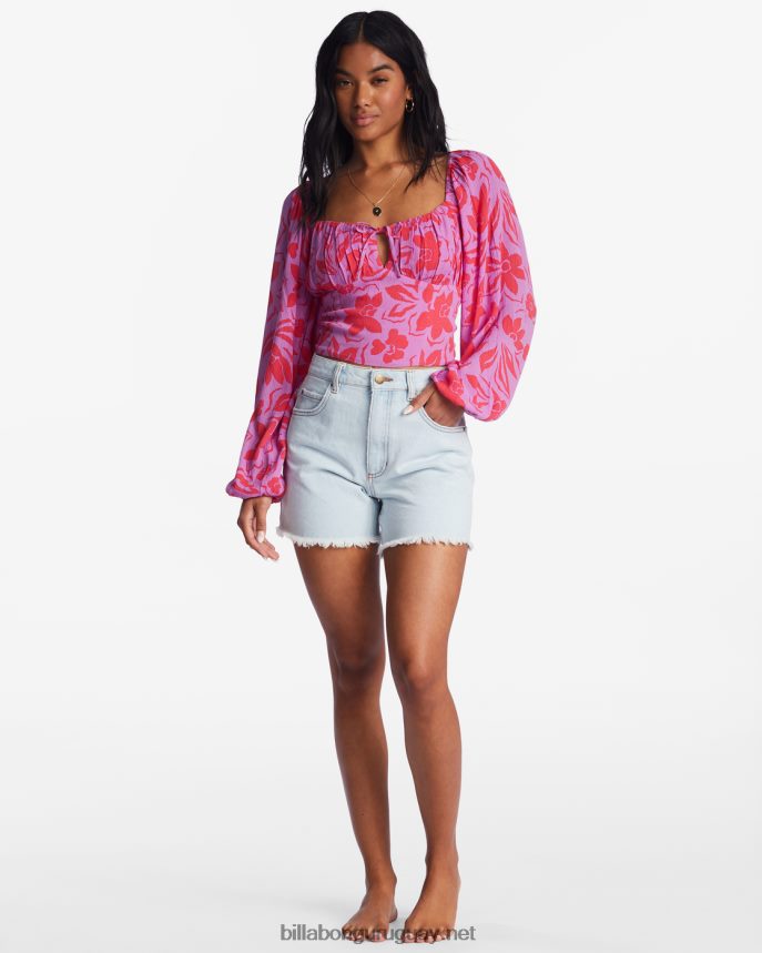top corto en tu mente mujer orquídea brillante DR68442138 Billabong