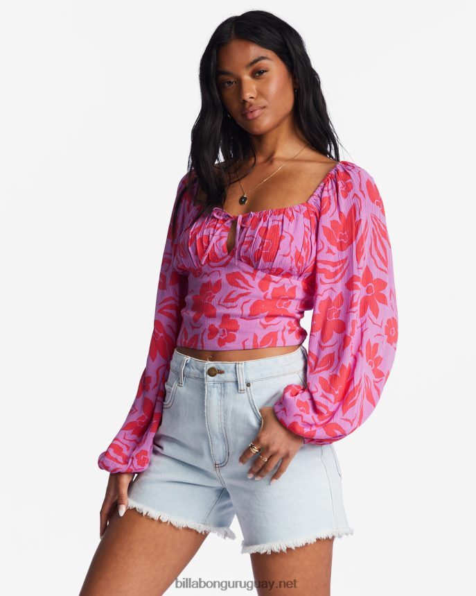 top corto en tu mente mujer orquídea brillante DR68442138 Billabong