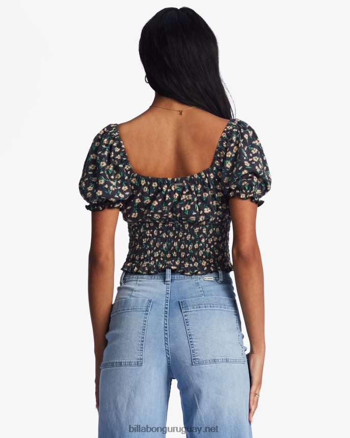 top de manga farol de canción de amor mujer guijarro negro DR68442199 Billabong