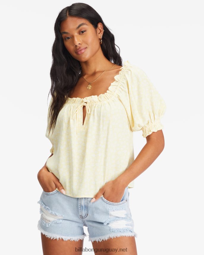 top de manga farol de cielos soleados mujer cristal de sal DR68442284 Billabong