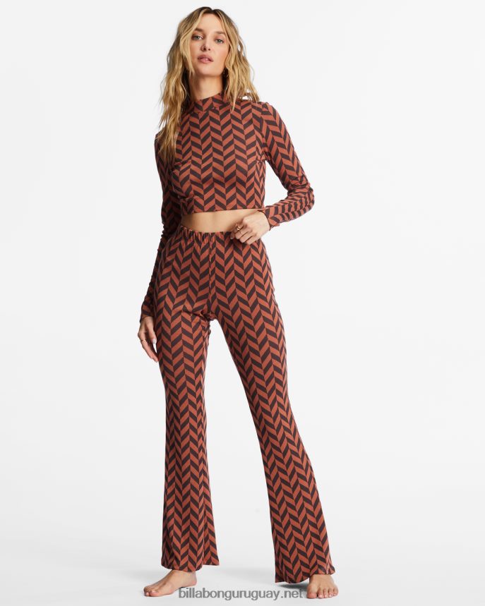 top de manga larga con cuello alto de new heights mujer ladrillo DR68442163 Billabong