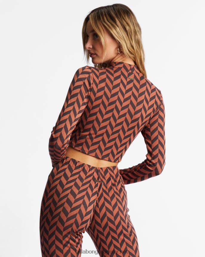 top de manga larga con cuello alto de new heights mujer ladrillo DR68442163 Billabong