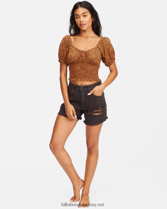 top de punto estampado dulce puesta de sol mujer caramelo DR68442364 Billabong
