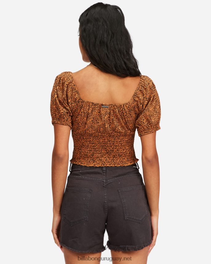 top de punto estampado dulce puesta de sol mujer caramelo DR68442364 Billabong