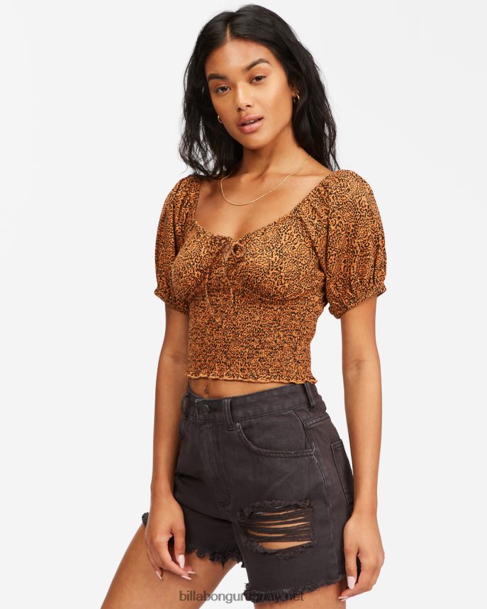 top de punto estampado dulce puesta de sol mujer caramelo DR68442364 Billabong