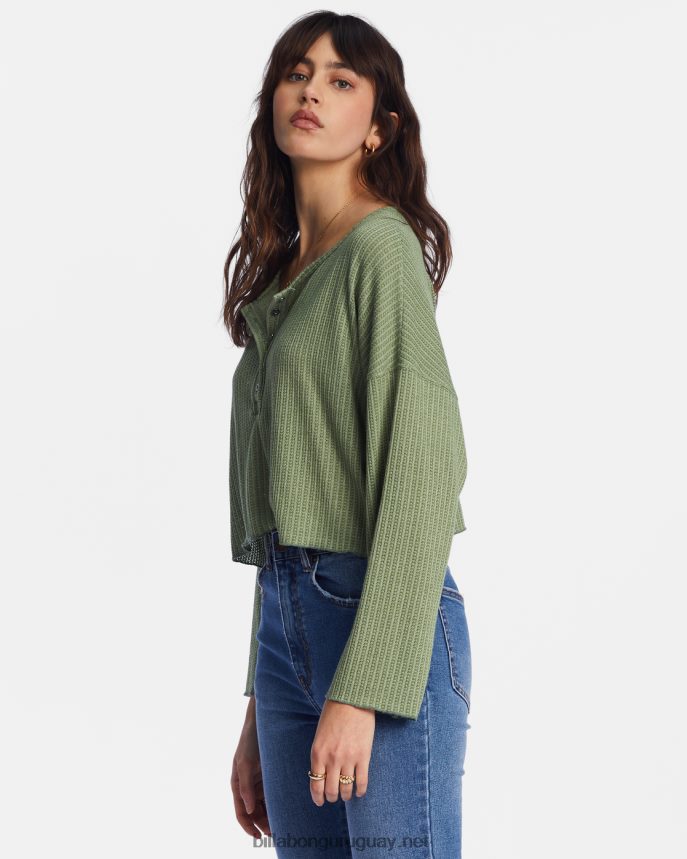 ven de nuevo acogedora parte superior del salón mujer amor ejército DR68442121 Billabong