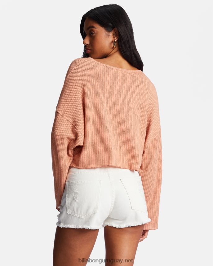 ven de nuevo acogedora parte superior del salón mujer ladrillo lavado DR68442141 Billabong