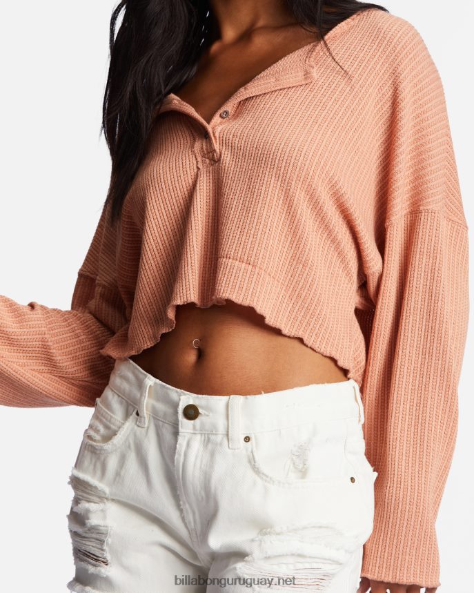 ven de nuevo acogedora parte superior del salón mujer ladrillo lavado DR68442141 Billabong
