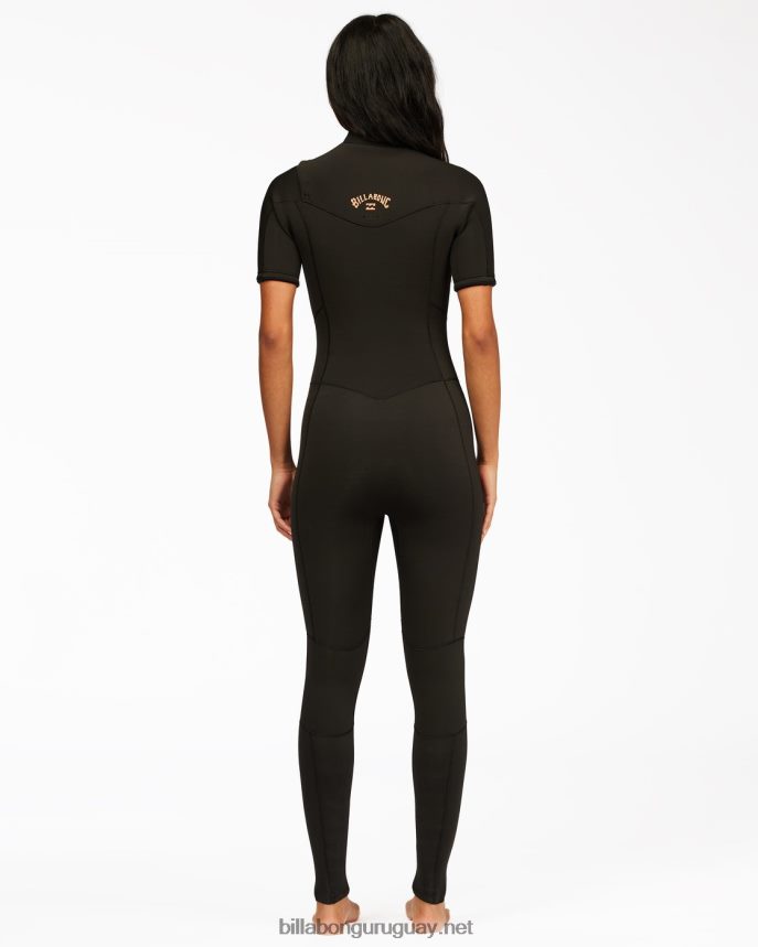 Traje de neopreno completo de manga corta con cremallera central 2/2 Synergy mujer teñido anudado negro DR68442597 Billabong
